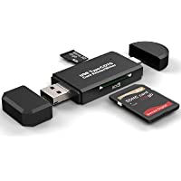Hoonyer Lector de Tarjetas Memoria SD-Micro SD Lector Tarjetas SD USB Tipo C USB 2.0 con Enchufe USB estándar Micro USB…